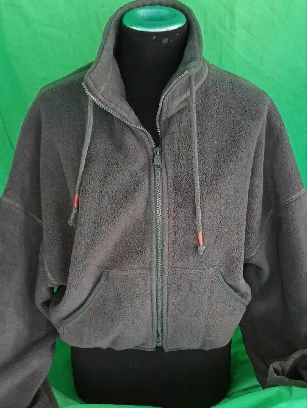 Free People Charcoal Gray Zip-Up Utility Jacket